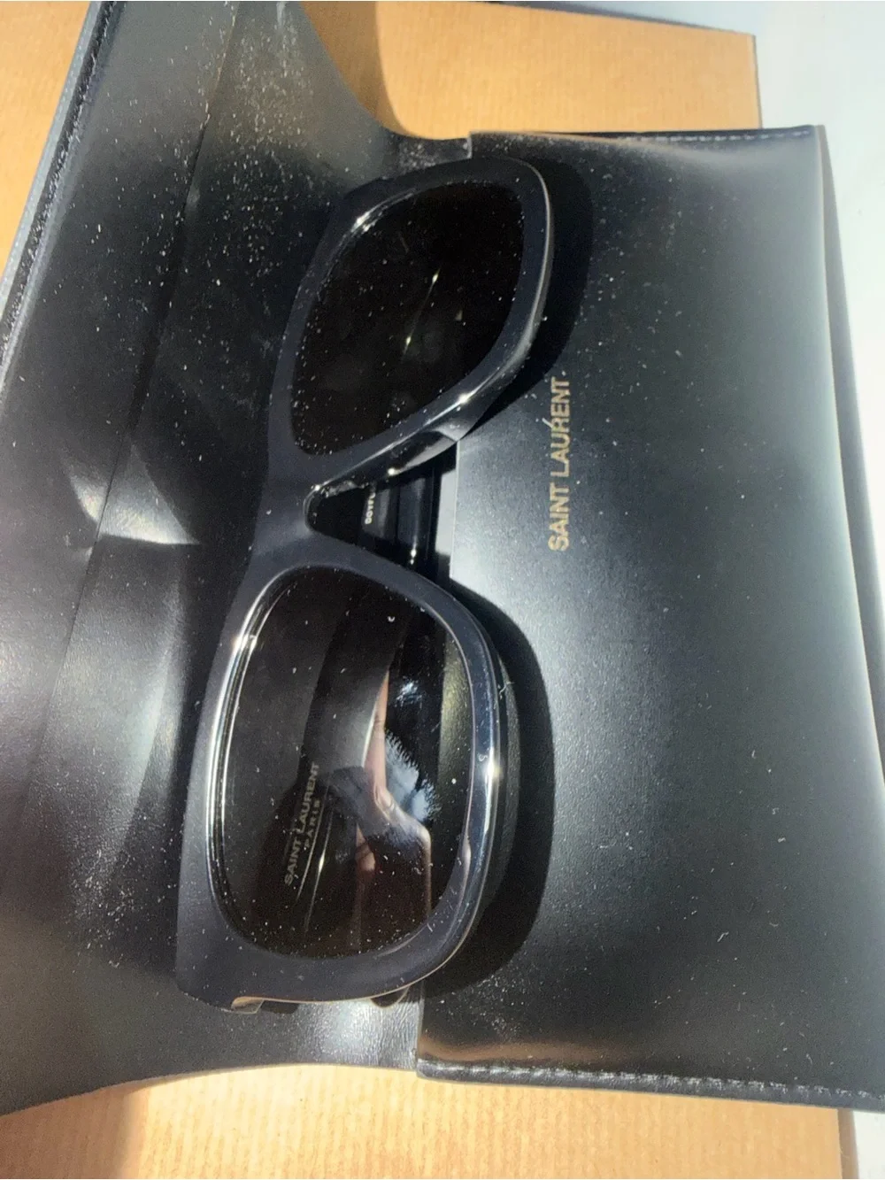 Yves Saint Laurent Black Oversized Sunglasses